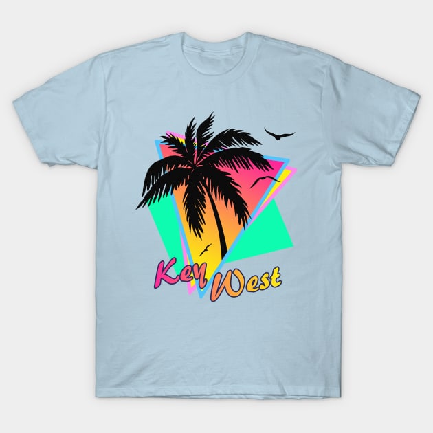 Key West Cool 80s Sunset T-Shirt by Nerd_art